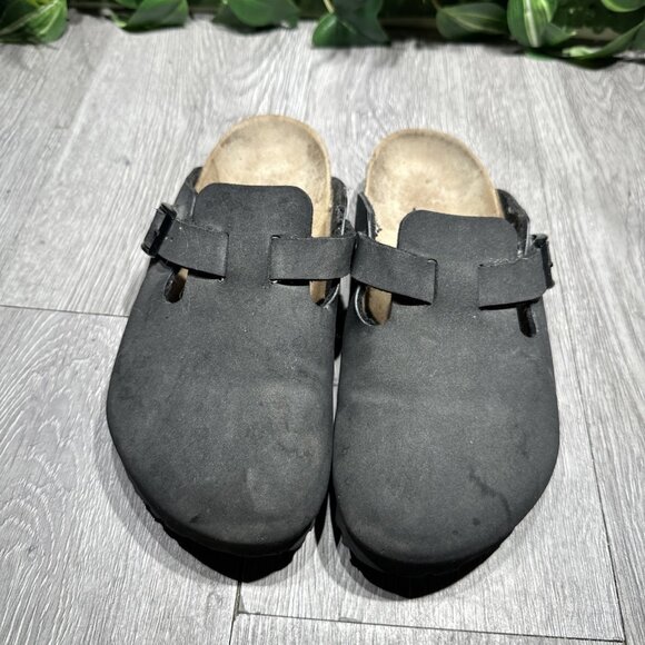 Birkenstock Womens Birkis Boston Clogs Black Birko Flor Leather Size 36 EU 5 US main image 5